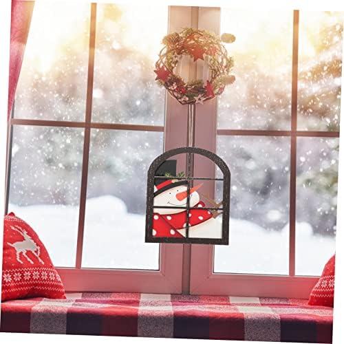 חלון Abofan צבוע ביד קישוט גרבי חג המולד קישוטי חג המולד של שלג קיר קיר קיר קיר לבן פסטיבל טופר ויצירת תליית עץ תלייה עץ מתנה חגיגית תליון עיצוב קלאוס