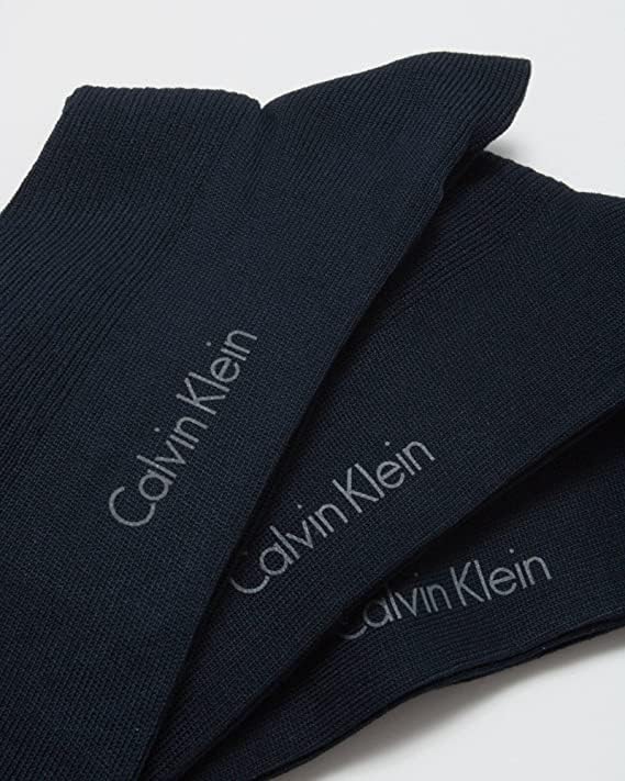 קלווין קליין Mens 3 חבילה רב -פס גרבי צוות שמלות שונות