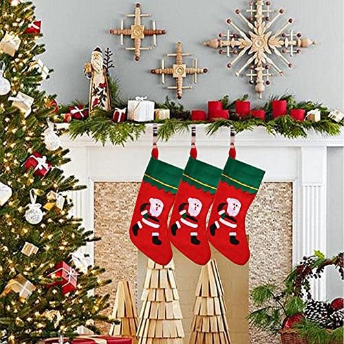 Rotomoon 8 חבילה מחזיקי גרב לחג המולד למעטפת, קליפ מנטל קולבי גרביים למעטפת אחים מרובי שימושים ווים לקישוט חג המולד