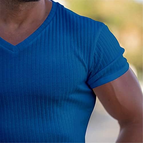 חולצות אימון אתלטי אופנה לגברים שרוול קצר צווארון ריצה שרירים פעילים טי חולצות חולצה