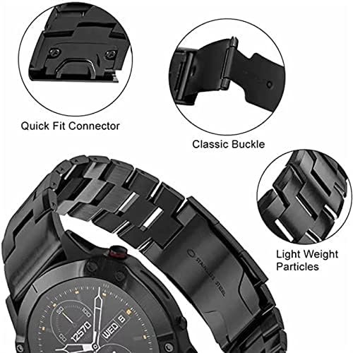 Kangdd 22 26 ממ צמיד רצועת שעון סגסוגת עבור Garmin 5 5x Plus 6 6x Pro 3HR 945 Sport מהיר שחרור מהיר אביזר שעון חכם