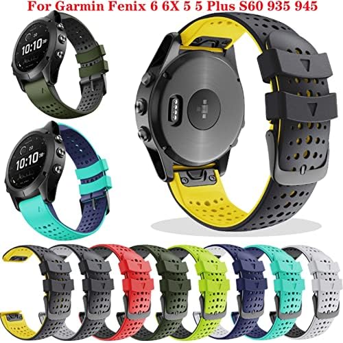 Bahdb Silicone Quickfit Watchband for Garmin Fenix ​​6x Pro Watch SeelyFit Strap Strap for Fenix ​​6 Pro Smart Watch 26 22 ממ רצועה