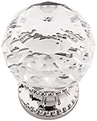 Belwith Keeler B074589-Gl14 Chautauqua Collection ידית 1-3/8 אינץ 'בקוטר זכוכית עם גימור ניקל מלוטש