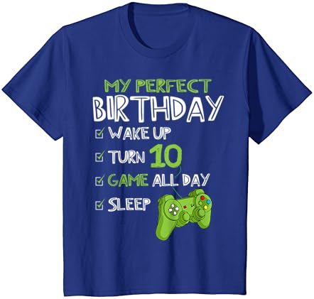 10 יום הולדת משחקים 10 שנים מושלם גיימר מתנה בני חולצה