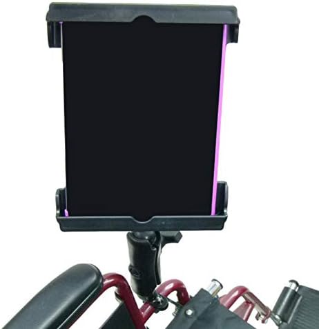 מחזיק טבליות של כיסא גלגלים מתכוונן מורחב מתכוונו עבור Apple iPad Pro 11