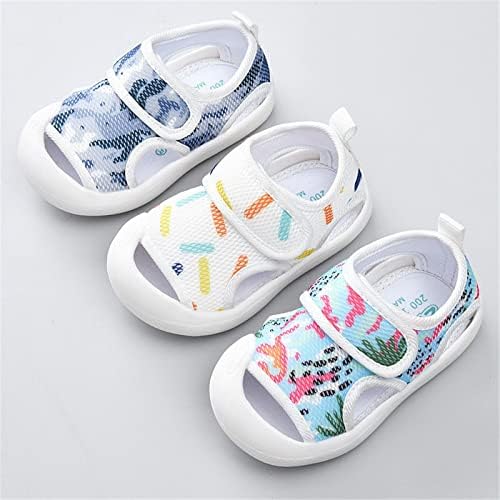 קיץ תינוקות פעוט בנות בני נעלי סנדלי שטוח תחתון ללא סליו חצי בוהן פתוח להחליק לנשימה רך תינוק סנדלי ילד