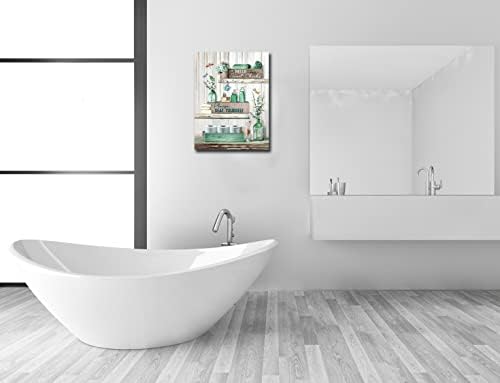 עיצוב אמבטיה מצחיק קיר אמנות קיר כפרי בית חווה אמבטיה תמונת קיר תפאורה שפירית חוקים אמבטיה קנבס ציור הדפס שלטי אמבטיה אנא שבו לעצמכם יצירות אמנות מסגרת אסלה כביסה 12 x16