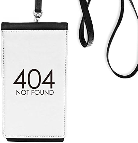 מתכנת 404 שגיאה לא נמצא ארנק טלפון ארנק תלייה כיס נייד כיס שחור