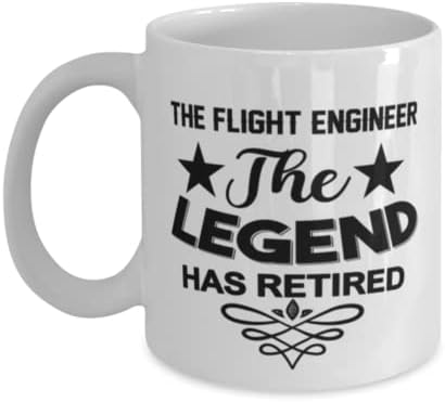 ספל מהנדס טיסה, האגדה יש ​​רעיונות מתנה ייחודיים לחידוש, חידוש למהנדס טיסה, כוס תה ספל קפה לבנה