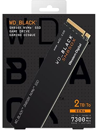 WD_BLACK SN850X 2TB NVME PCIE 4.0 X4 M.2 משחק פנימי SSD ללא קירור חום