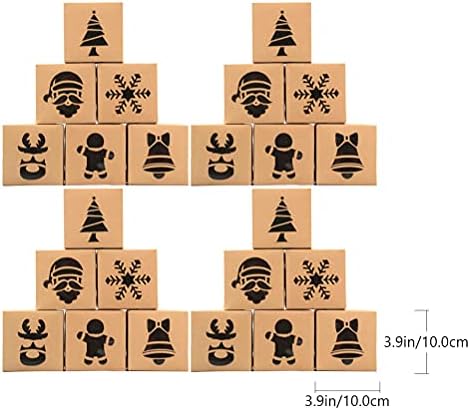 24 יחידות ביסקוויט קופסות חג המולד אחסון קופסות עוגת אריזה קופסות קישוט